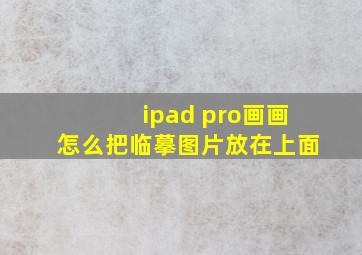 ipad pro画画怎么把临摹图片放在上面